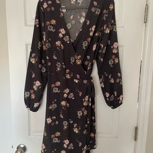 Loft floral wrap dress